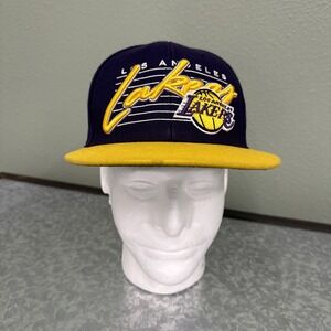47 Brand Hat Adult OS Purple LA‎ LAKERS Snapback Flat Bill Hardwood Classic